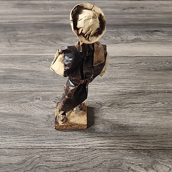 Vintage Mexican Folk Art Paper Mache Figure Handmade Authentic Hardworking Man - Picture 2 of 4